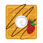 Menu strawberry waffles